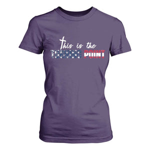 This is The Turning Point T Shirt For Women Patriotic American Flag Graphic TS02 Purple Print Your Wear