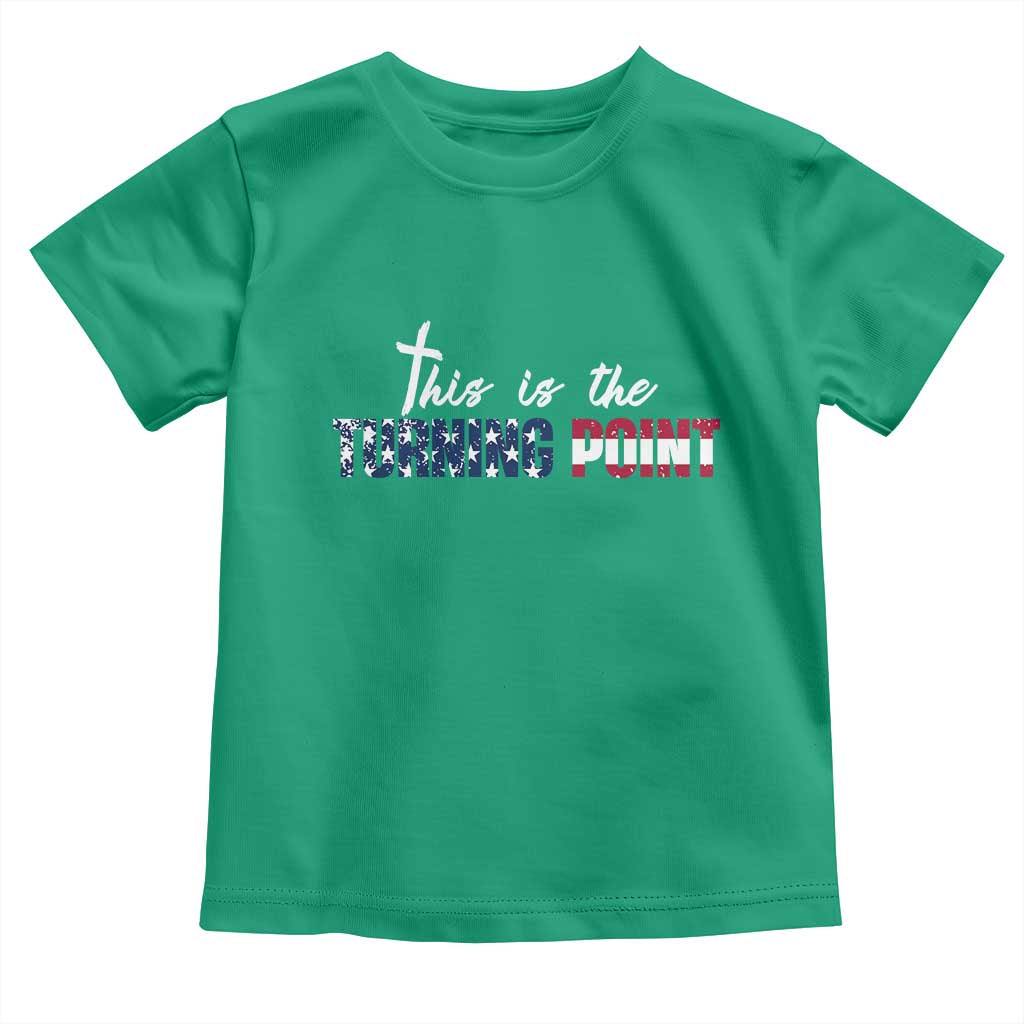 This is The Turning Point Toddler T Shirt Patriotic American Flag Graphic TS02 Irish Green Print Your Wear