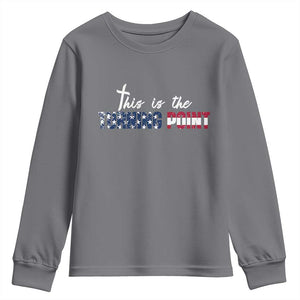 This is The Turning Point Youth Sweatshirt Patriotic American Flag Graphic TS02 Charcoal Print Your Wear