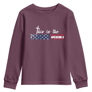 This is The Turning Point Youth Sweatshirt Patriotic American Flag Graphic TS02 Maroon Print Your Wear