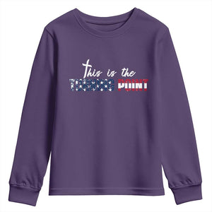 This is The Turning Point Youth Sweatshirt Patriotic American Flag Graphic TS02 Purple Print Your Wear