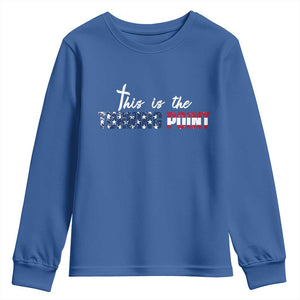 This is The Turning Point Youth Sweatshirt Patriotic American Flag Graphic TS02 Royal Blue Print Your Wear