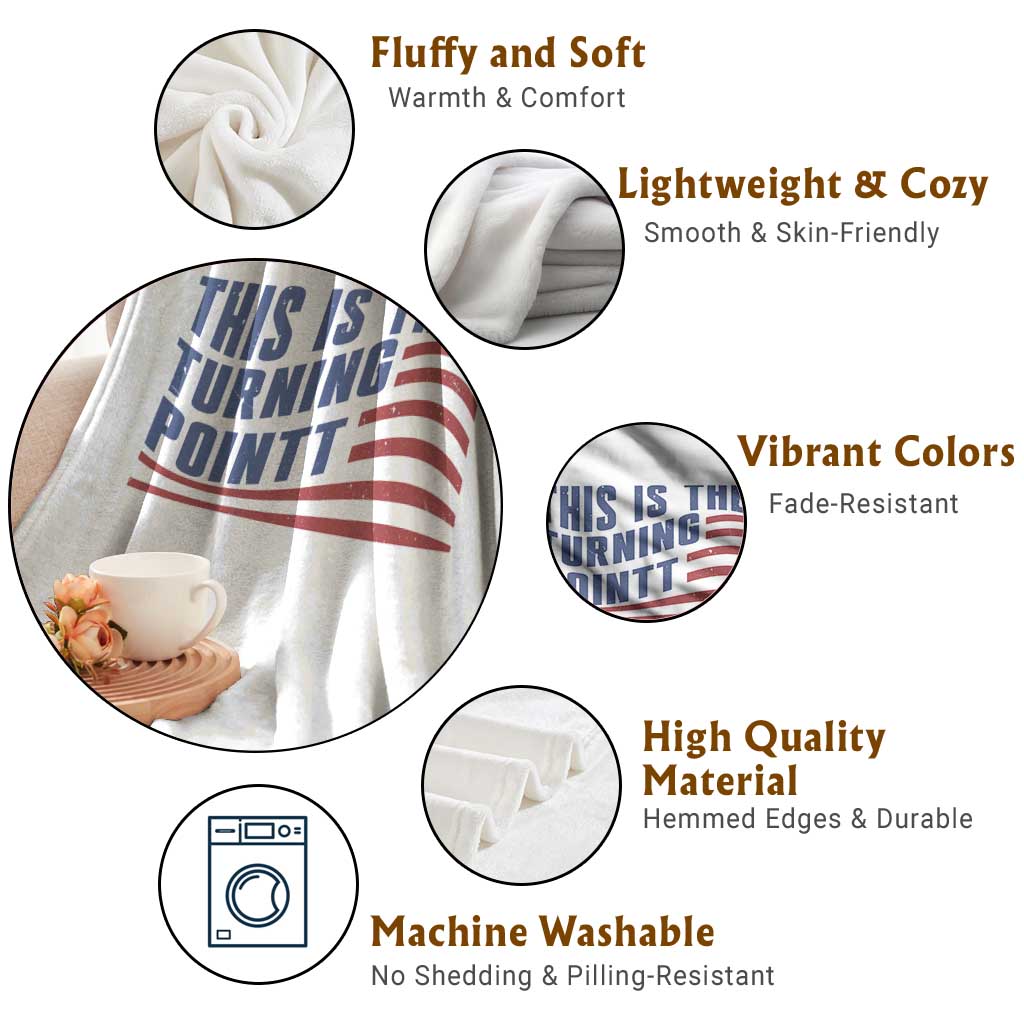 This is The Turning Point Throw Blanket USA Flag America True Patriot TS02 Print Your Wear