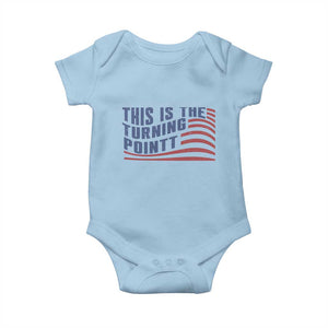This is The Turning Point Baby Onesie USA Flag America True Patriot TS02 Light Blue Print Your Wear