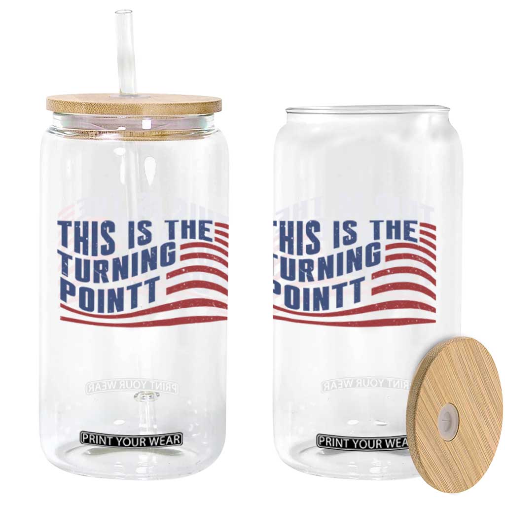 This is The Turning Point Glass Can USA Flag America True Patriot TS02 Print Your Wear