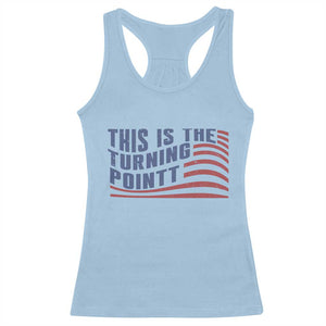 This is The Turning Point Racerback Tank Top USA Flag America True Patriot TS02 Light Blue Print Your Wear