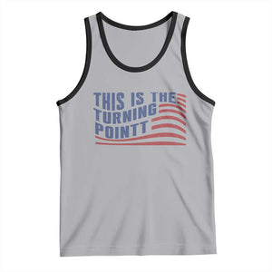 This is The Turning Point Tank Top USA Flag America True Patriot TS02 Athletic Heather Black Print Your Wear