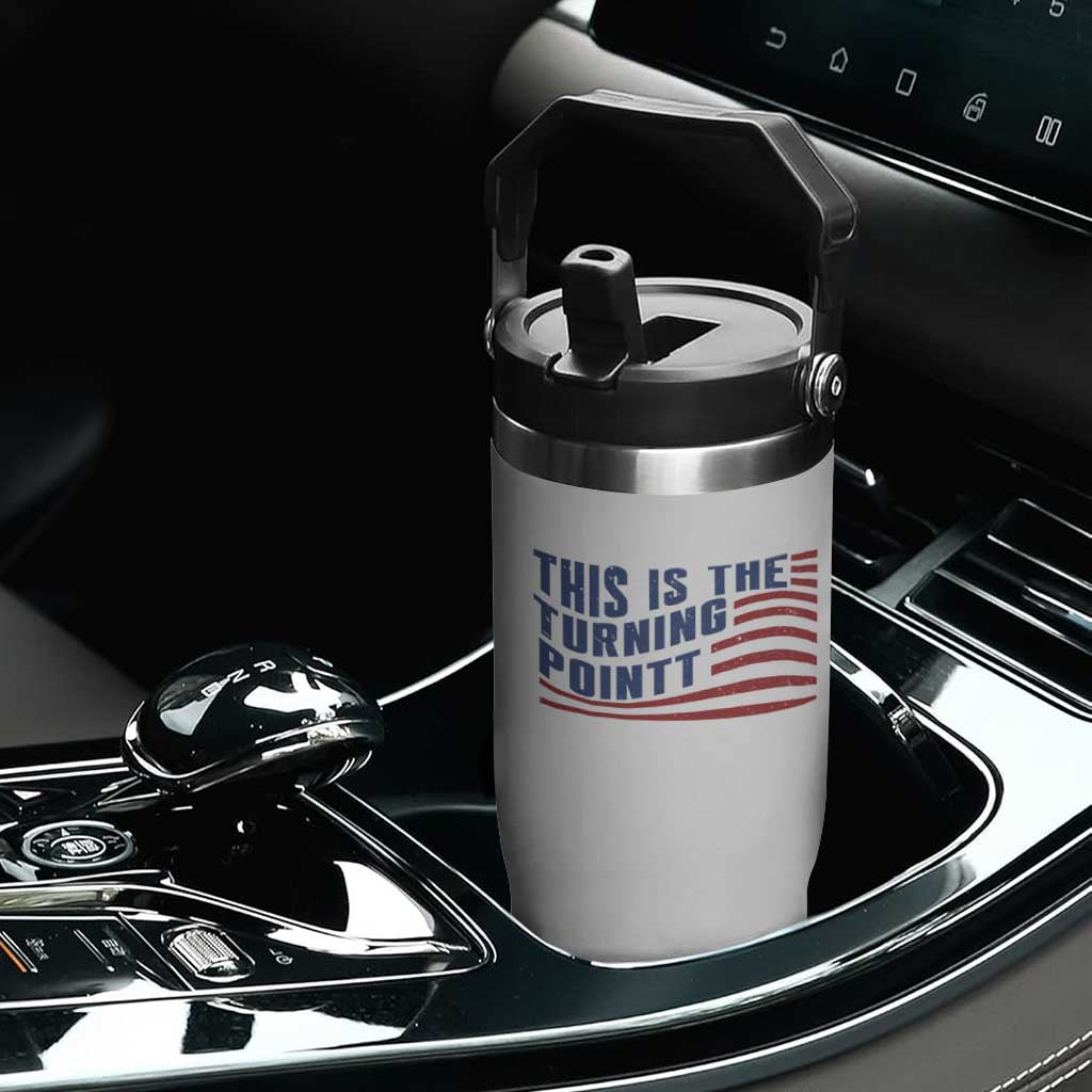This is The Turning Point Flip Straw Tumbler USA Flag America True Patriot TS02 Print Your Wear