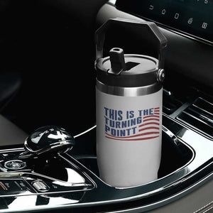 This is The Turning Point Flip Straw Tumbler USA Flag America True Patriot TS02 Print Your Wear