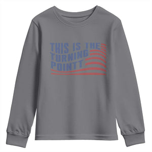 This is The Turning Point Youth Sweatshirt USA Flag America True Patriot TS02 Charcoal Print Your Wear