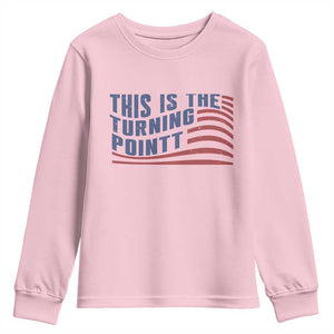 This is The Turning Point Youth Sweatshirt USA Flag America True Patriot TS02 Light Pink Print Your Wear