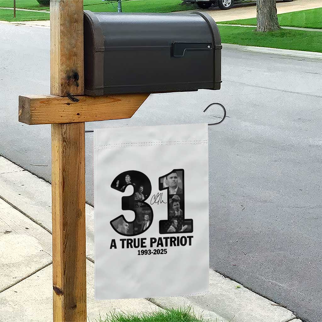 Freedom Number 31 Tribute Graphic Garden Flag Thank You Charlie Kirk A True Patriot Memorial TS02 Print Your Wear