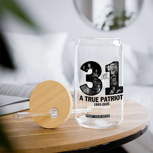 Freedom Number 31 Tribute Graphic Glass Can Thank You Charlie Kirk A True Patriot Memorial TS02 Print Your Wear