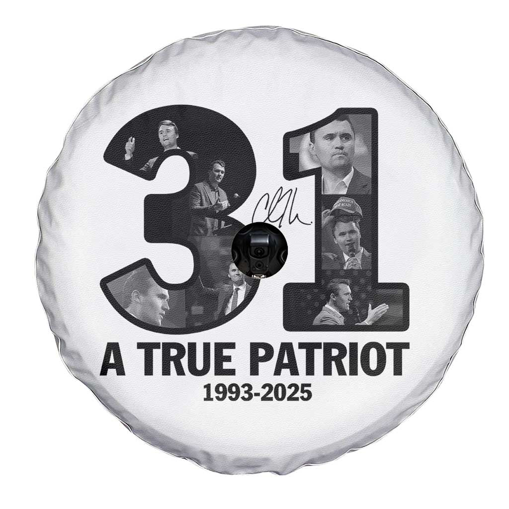 Freedom Number 31 Tribute Graphic Spare Tire Cover Thank You Charlie Kirk A True Patriot Memorial TS02 Print Your Wear