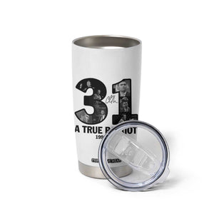 Freedom Number 31 Tribute Graphic Tumbler Cup Thank You Charlie Kirk A True Patriot Memorial TS02 Print Your Wear