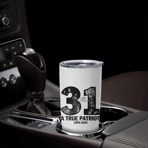 Freedom Number 31 Tribute Graphic Tumbler Cup Thank You Charlie Kirk A True Patriot Memorial TS02 Print Your Wear