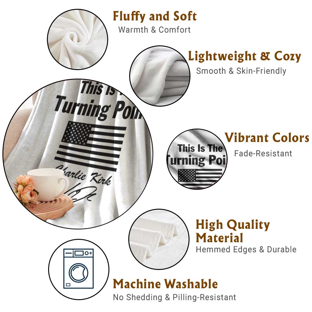 This is The Turning Point Throw Blanket American Flag A True Patriot Statement TS02 Print Your Wear