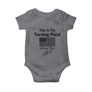 This is The Turning Point Baby Onesie American Flag A True Patriot Statement TS02 Charcoal Print Your Wear
