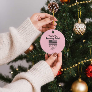 This is The Turning Point Ceramic Ornament American Flag A True Patriot Statement TS02 1pc Light Pink Print Your Wear