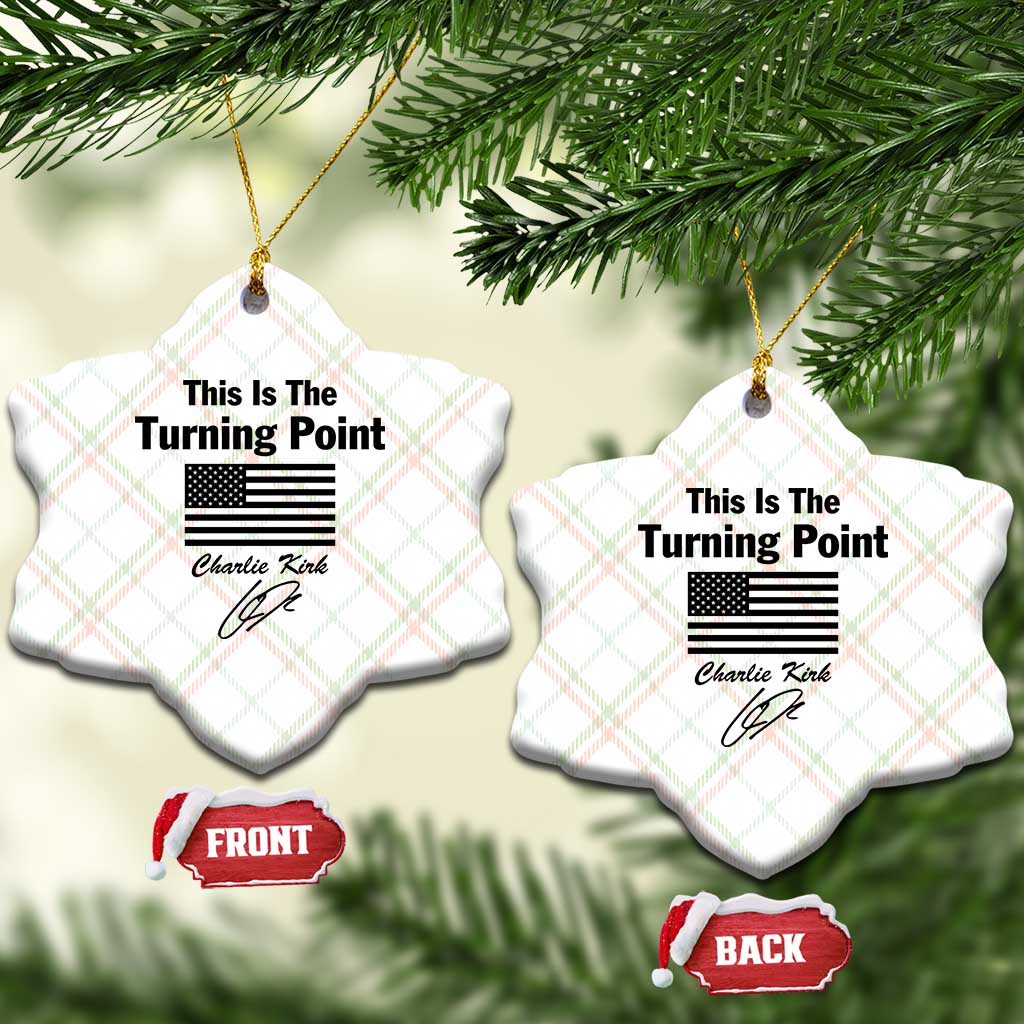 This is The Turning Point Ceramic Ornament American Flag A True Patriot Statement TS02 Print Your Wear