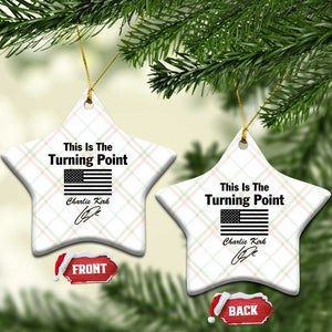 This is The Turning Point Ceramic Ornament American Flag A True Patriot Statement TS02 Print Your Wear