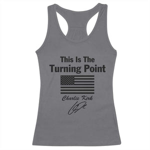 This is The Turning Point Racerback Tank Top American Flag A True Patriot Statement TS02 Charcoal Print Your Wear