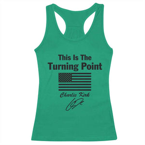 This is The Turning Point Racerback Tank Top American Flag A True Patriot Statement TS02 Irish Green Print Your Wear
