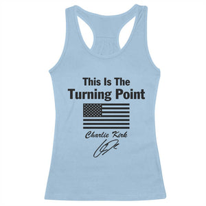 This is The Turning Point Racerback Tank Top American Flag A True Patriot Statement TS02 Light Blue Print Your Wear