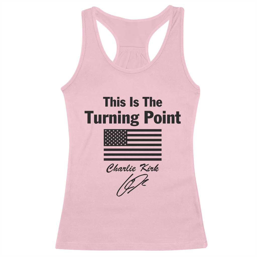 This is The Turning Point Racerback Tank Top American Flag A True Patriot Statement TS02 Light Pink Print Your Wear