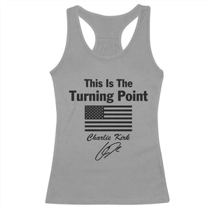 This is The Turning Point Racerback Tank Top American Flag A True Patriot Statement TS02 Sport Gray Print Your Wear