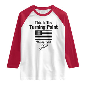This is The Turning Point Raglan Shirt American Flag A True Patriot Statement TS02 White Red Print Your Wear