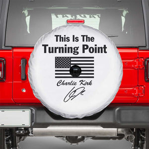 This is The Turning Point Spare Tire Cover American Flag A True Patriot Statement TS02 White Print Your Wear