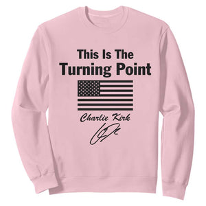This is The Turning Point Sweatshirt American Flag A True Patriot Statement TS02 Light Pink Print Your Wear