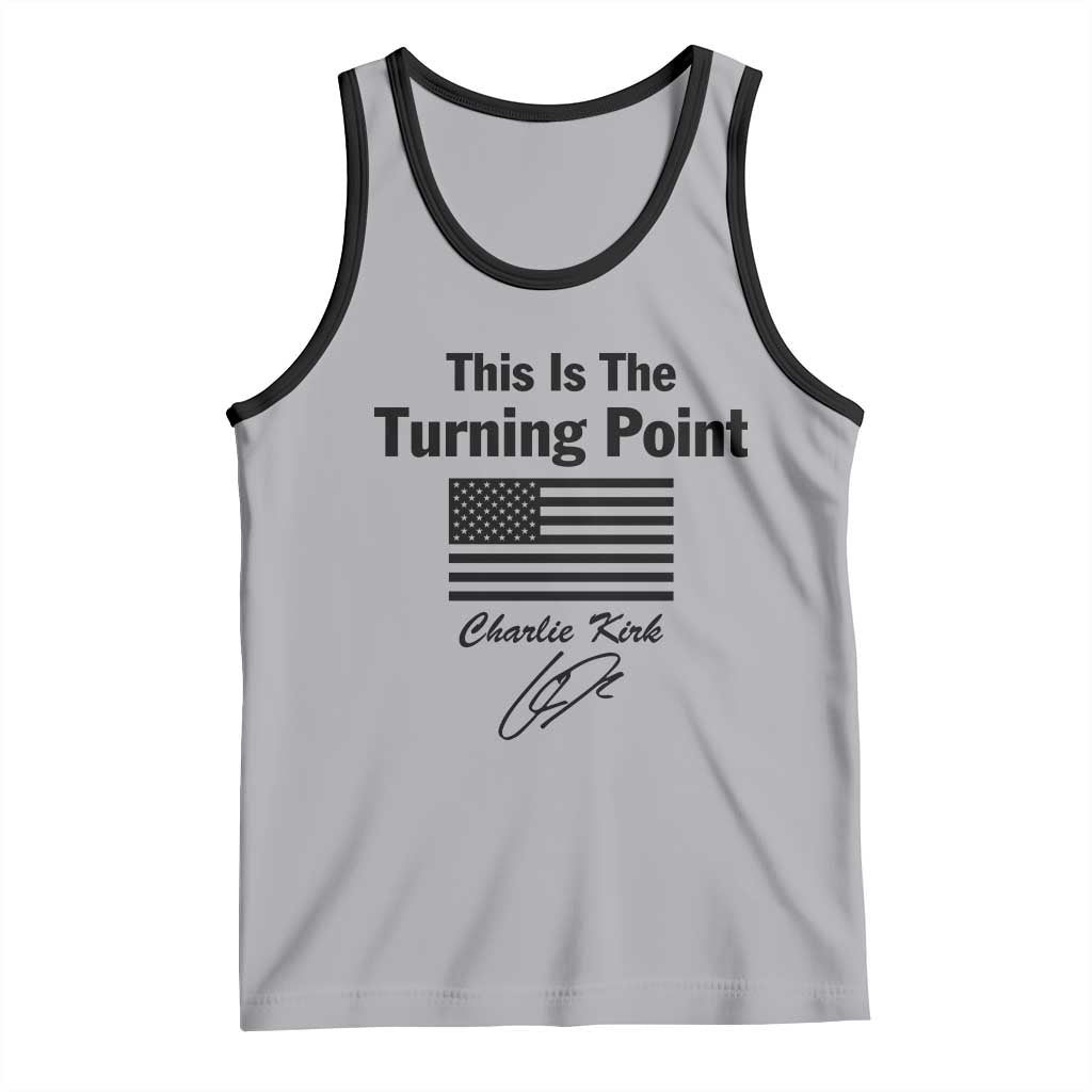 This is The Turning Point Tank Top American Flag A True Patriot Statement TS02 Athletic Heather Black Print Your Wear