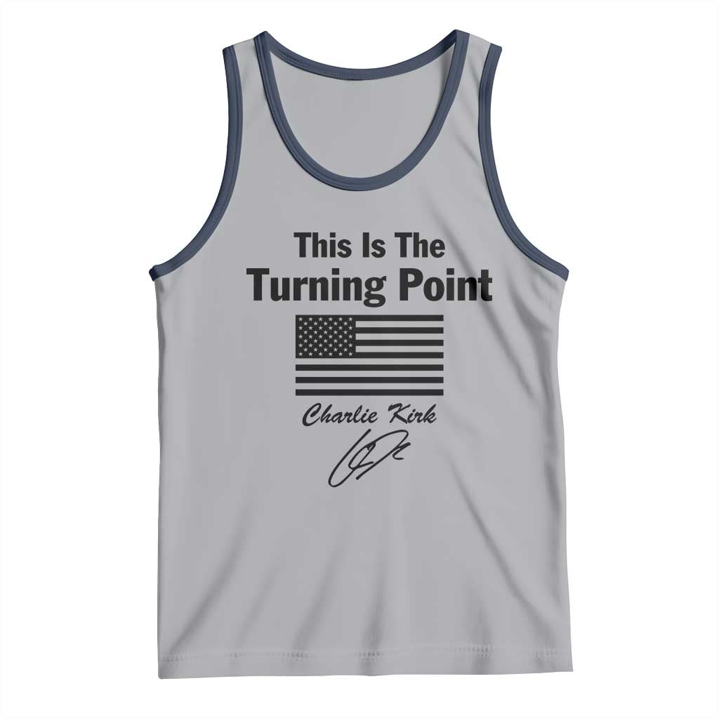 This is The Turning Point Tank Top American Flag A True Patriot Statement TS02 Athletic Heather Navy Print Your Wear