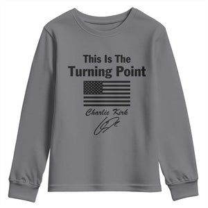This is The Turning Point Youth Sweatshirt American Flag A True Patriot Statement TS02 Charcoal Print Your Wear