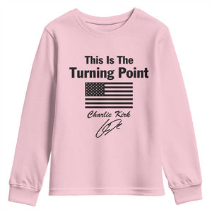 This is The Turning Point Youth Sweatshirt American Flag A True Patriot Statement TS02 Light Pink Print Your Wear