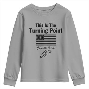 This is The Turning Point Youth Sweatshirt American Flag A True Patriot Statement TS02 Sport Gray Print Your Wear