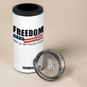 Freedom This Is The Turning Point 4 in 1 Can Cooler Tumbler True Patriot Liberty Defender American Flag TS02 Print Your Wear