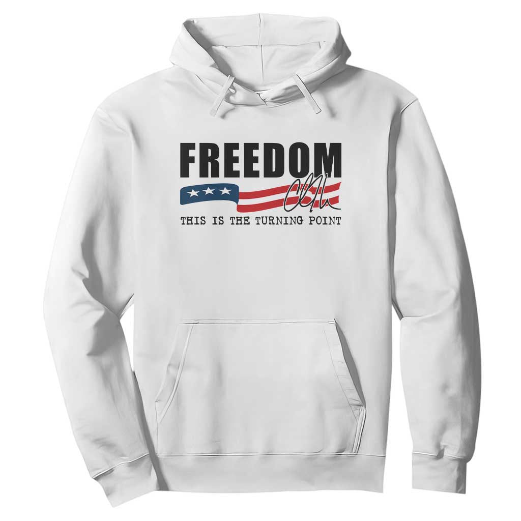 Freedom This Is The Turning Point Hoodie True Patriot Liberty Defender American Flag TS02 White Print Your Wear