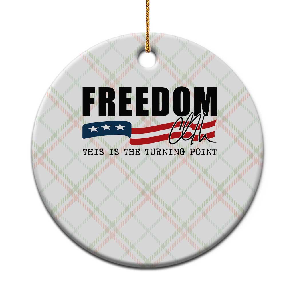 Freedom This Is The Turning Point Ceramic Ornament True Patriot Liberty Defender American Flag TS02 1pc Christmas Plaid Print Your Wear