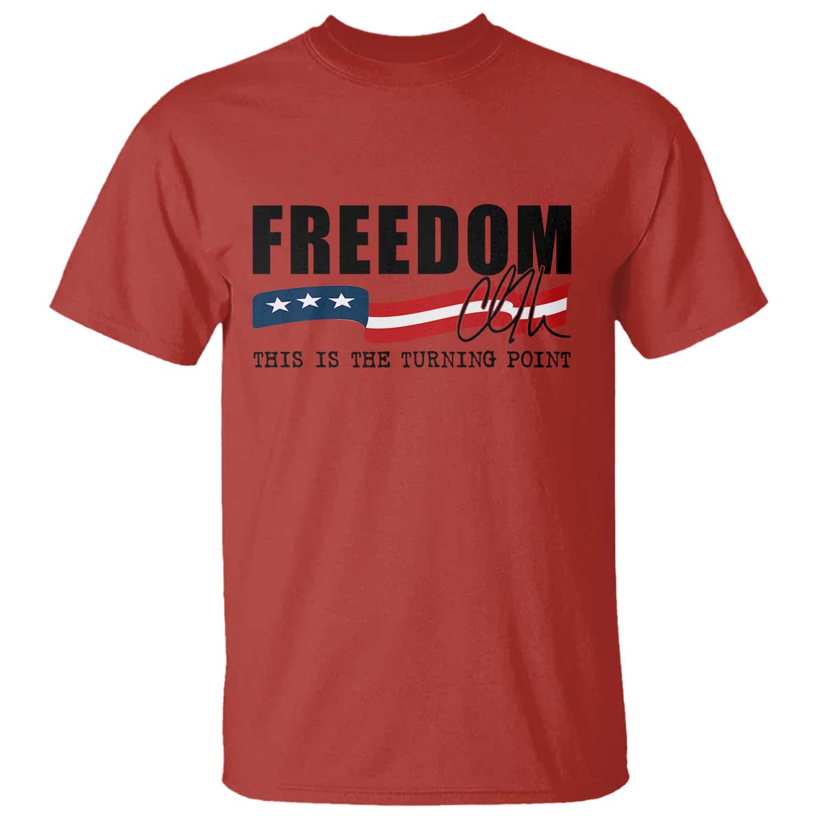 Freedom This Is The Turning Point T Shirt True Patriot Liberty Defender American Flag TS02 Red Print Your Wear