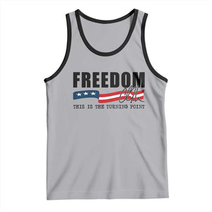 Freedom This Is The Turning Point Tank Top True Patriot Liberty Defender American Flag TS02 Athletic Heather Black Print Your Wear