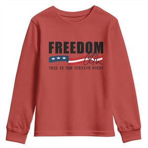 Freedom This Is The Turning Point Youth Sweatshirt True Patriot Liberty Defender American Flag TS02 Red Print Your Wear