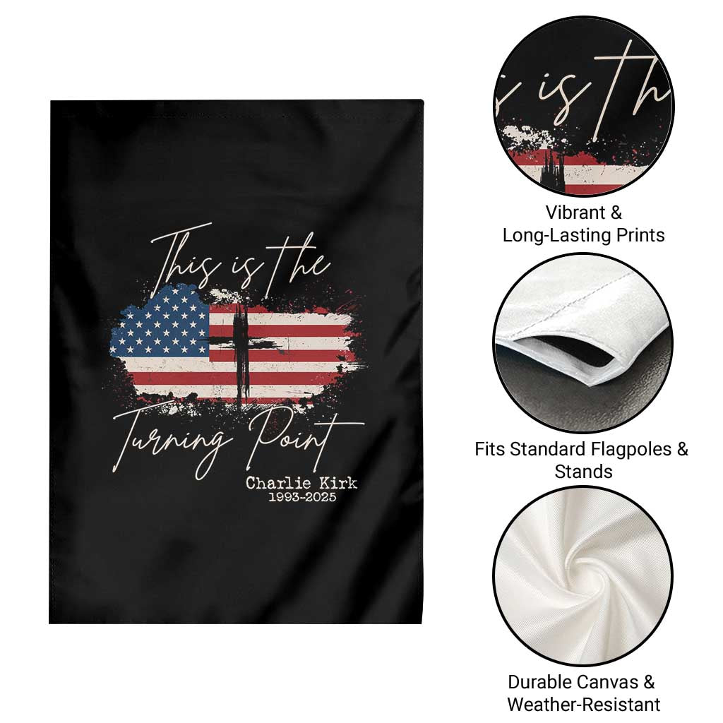 This is The Turning Point Memorial Garden Flag Tribute to A True Patriot Christian Faith American Flag TS02 Print Your Wear