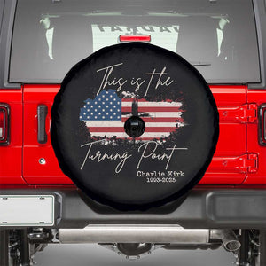 This is The Turning Point Memorial Spare Tire Cover Tribute to A True Patriot Christian Faith American Flag TS02 Black Print Your Wear