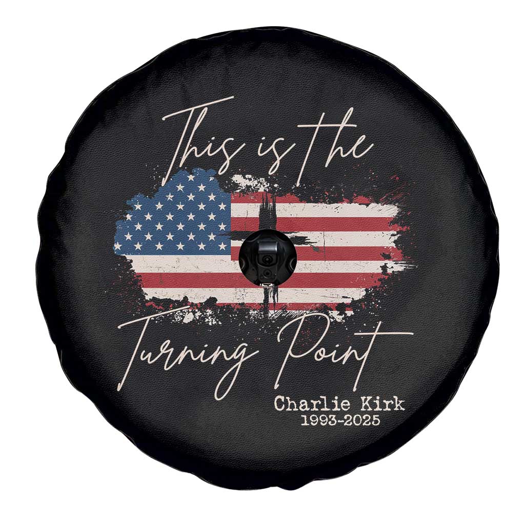 This is The Turning Point Memorial Spare Tire Cover Tribute to A True Patriot Christian Faith American Flag TS02 Print Your Wear