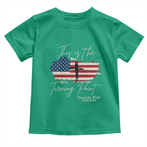 This is The Turning Point Memorial Toddler T Shirt Tribute to A True Patriot Christian Faith American Flag TS02 Irish Green Print Your Wear