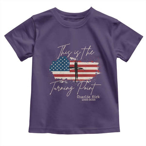 This is The Turning Point Memorial Toddler T Shirt Tribute to A True Patriot Christian Faith American Flag TS02 Purple Print Your Wear