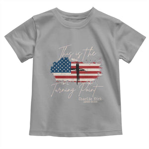 This is The Turning Point Memorial Toddler T Shirt Tribute to A True Patriot Christian Faith American Flag TS02 Sport Gray Print Your Wear